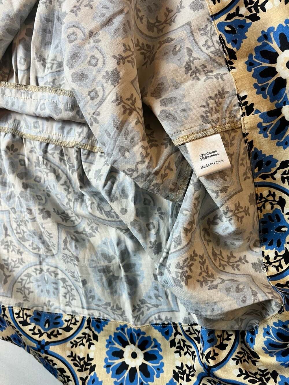 Tuckernuck Blue and White Medallion Print Ruffle Crawford Dress - Picture 8 of 8